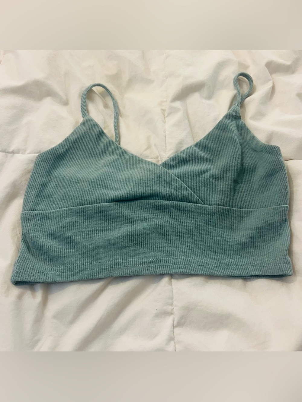 Light Teal Ribbed Bralette - Women Intimates